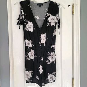 Kendall & Kylie Romper Black Floral